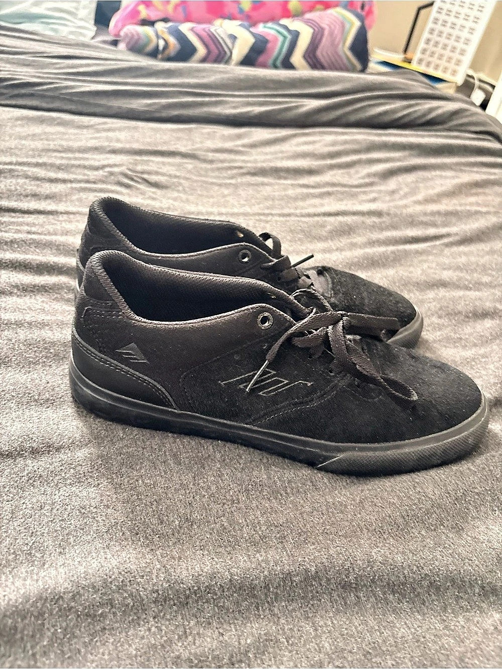 Emerica The Low Vulc Black Suede Sneakers US 7